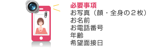 写メールで風俗の面接を応募する